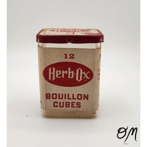 Herb Ox Pure Food Company Bouillon Cubes Vintage Empty Container - Picture 1 of 7